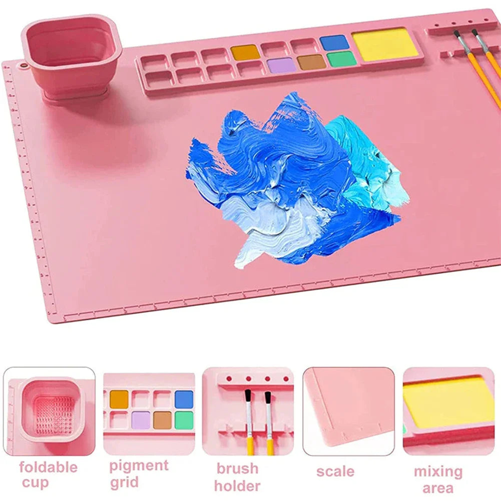 Canvas Mat™ - Cleaning is a breeze - Paint Placemet