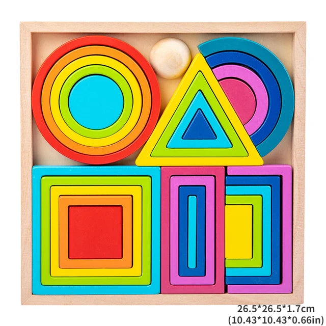 Woods™ - Colorful Explorations - Rainbow Stacking Toys