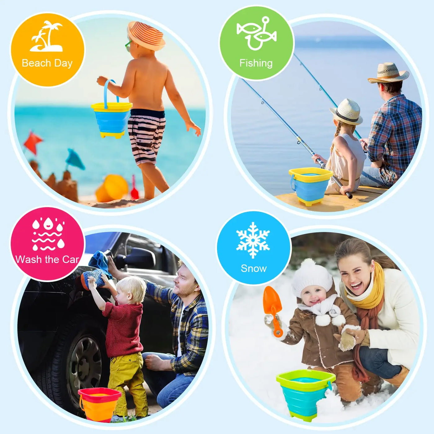 Foldable Bucket™ - Folding Holiday Fun - Foldable Bucket