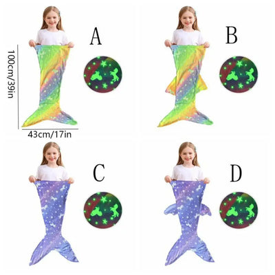 Mini Fashion™ - Glow in the Dark - Mermaid Sleeping Bag
