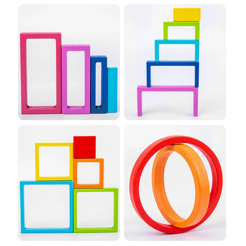 Woods™ - Colorful Explorations - Rainbow Stacking Toys