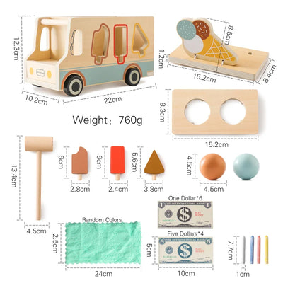 Woods™ - Ice Fun on Wheels - Wooden Ice Cream Truck