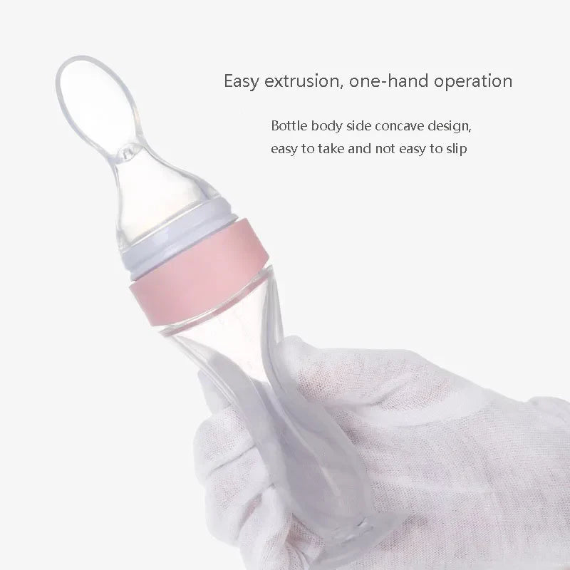 Silicone Feeding Bottle™ -  Snacks with spoon - Silicone feeding bottle